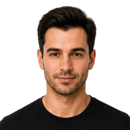Man with confident smile
